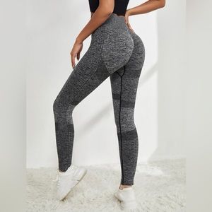 Yoga Pants Leggings Wide Waistband Sports Work out Exercise Gym